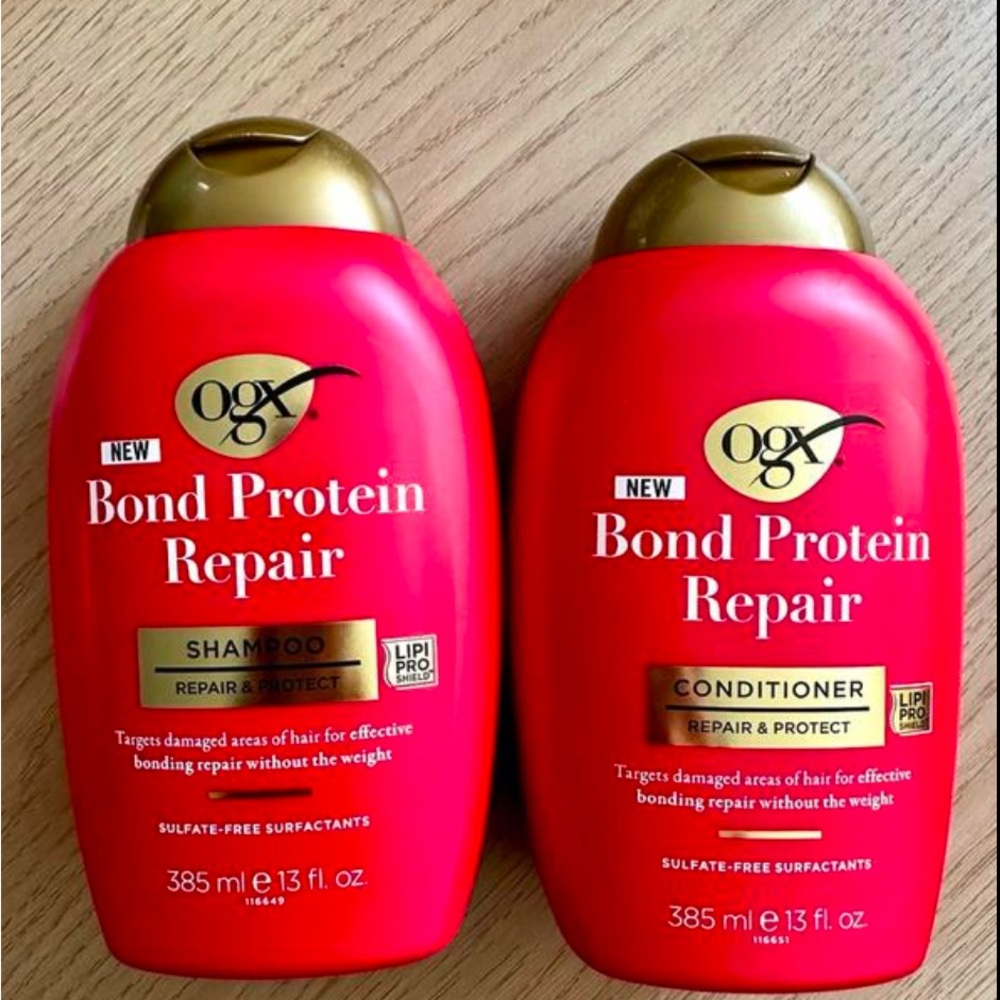 NEW OGX Repair & Protect Bond Protein Repair Shampoo & Conditioner 13 fl. oz